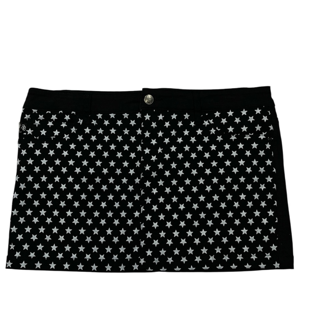Royal Bones Black Star Print Micro Mini Skirt Size Large